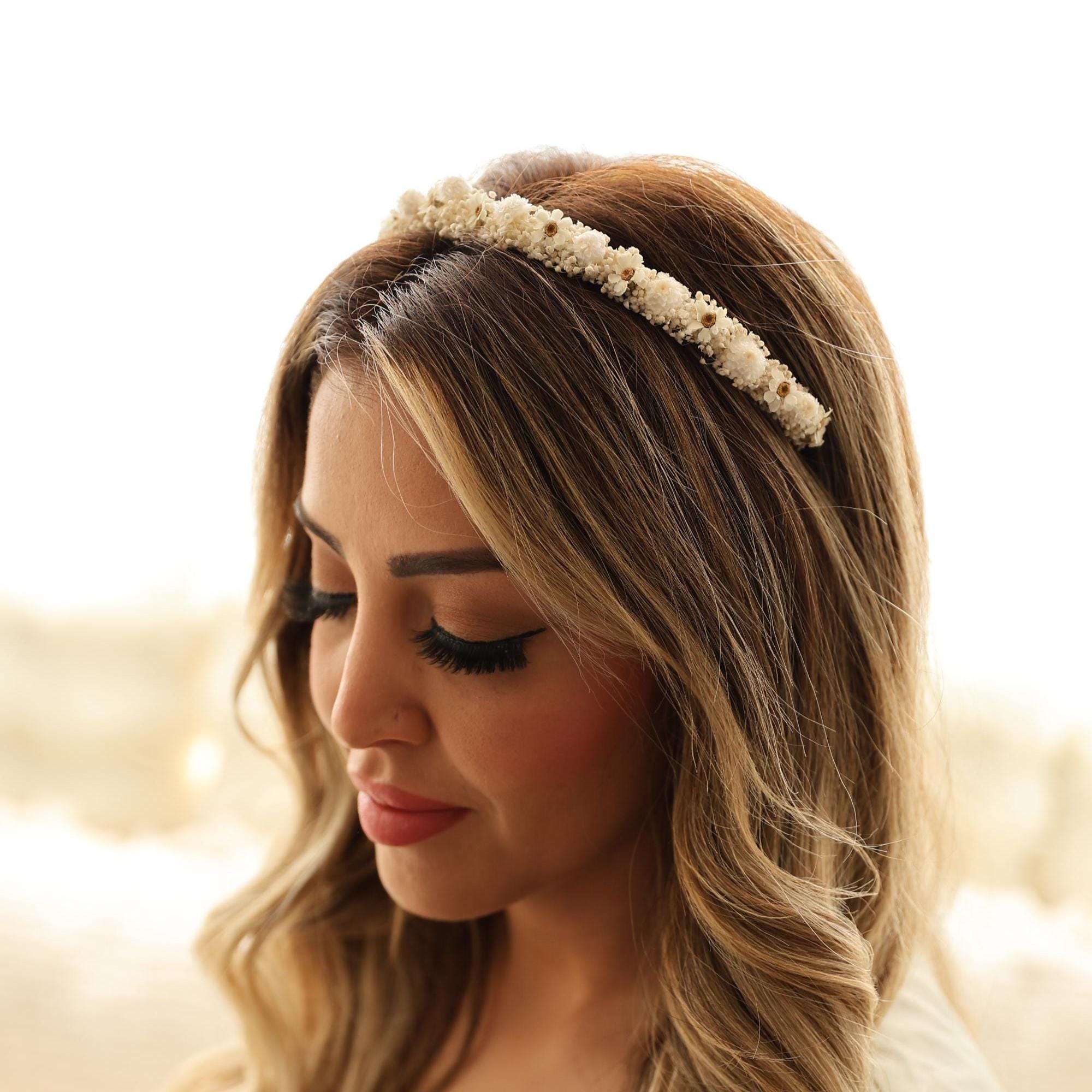 Produktbild von HuaMuDM Haarreif Dirndl Blumen,Blumen Haarkranz,Blumenstirnband,Bezaubernder Haarschmuck Zum Dirndl, Damen Mädchen Garland,Damen Mädchen Kopfschmuck Mit Blüten Für Hochzeit Karneval Mottoparty