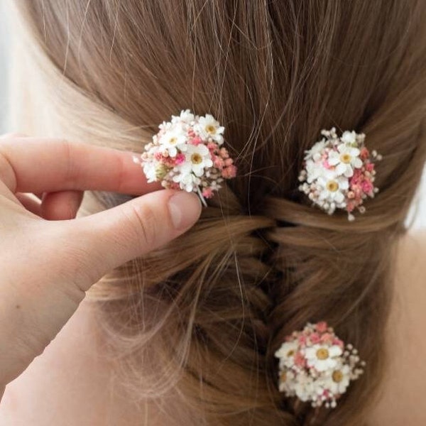 Hairpins | Dried flower series "Bella" | Veilweed white | Harrschmuck | Bridal Hairstyle | Dried flowers | Wedding | Set