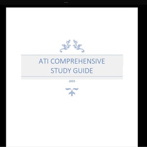 ATI 2019 Comprehensive Review Topics & Chapters