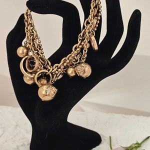 Vintage Versace Medusa head layered chain bracelet