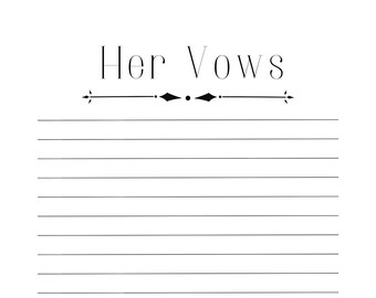His Her Vows Template Etsy His Her Vows Template Etsy