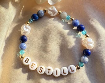 „Sei still“-Perlenarmband | Psalm 46,10 – Christlicher Schmuck