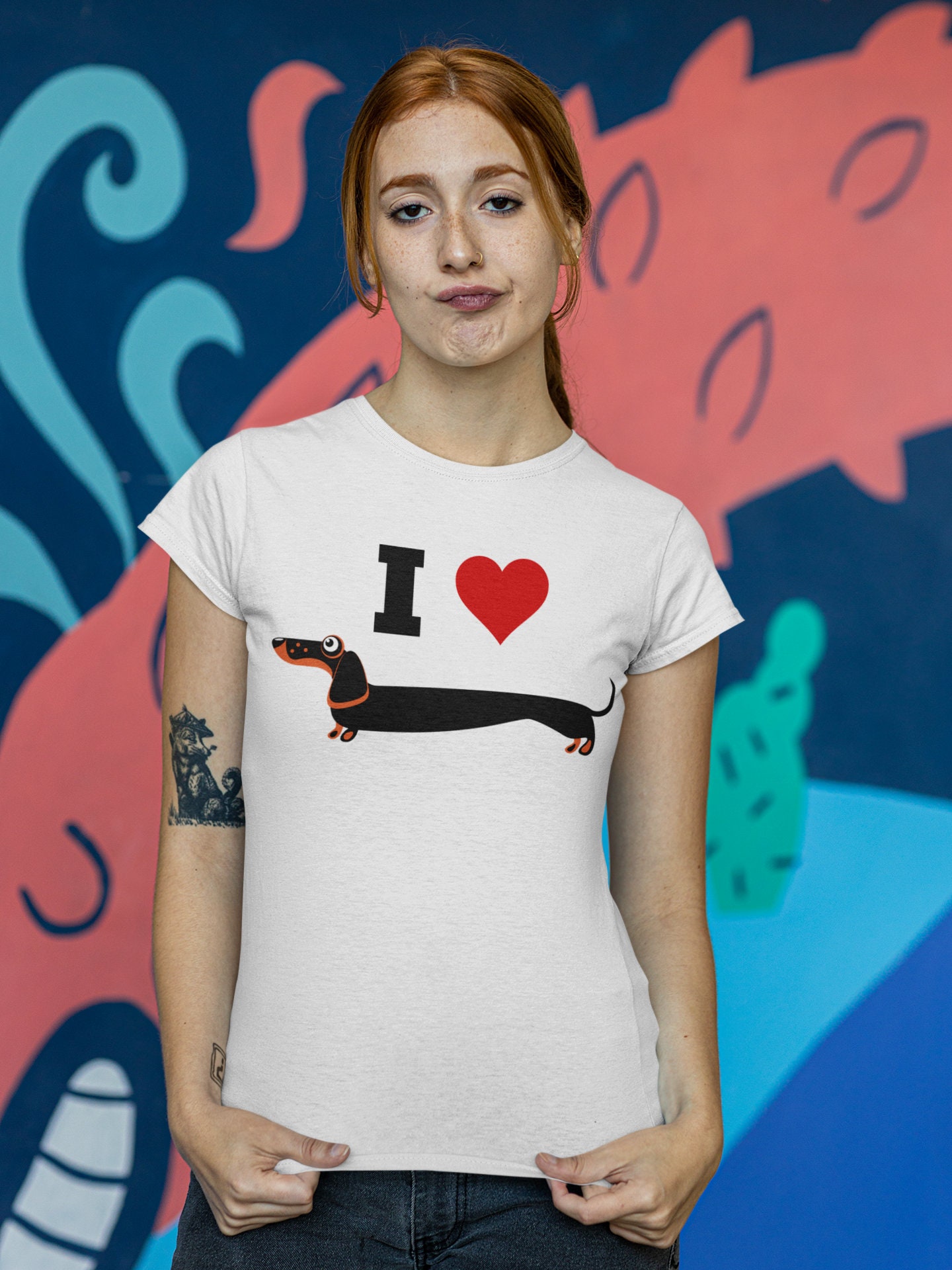 I Love Dachshunds T-Shirt- Love wieners 