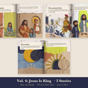 Easter Bible Story Book for Kids Printable, Palm Sunday, He Is Risen Read Aloud PDF, Sunday School Lesson, Come Meet Jesus Vol 4 image 3