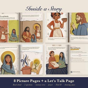 Easter Bible Story Book for Kids Printable, Palm Sunday, He Is Risen Read Aloud PDF, Sunday School Lesson, Come Meet Jesus Vol 4 image 2