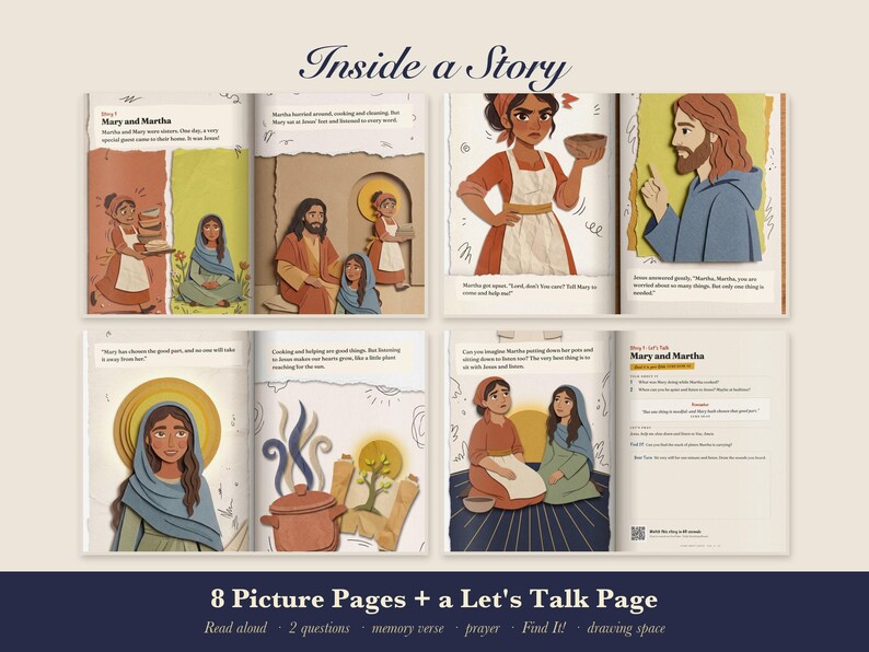 Easter Bible Story Book for Kids Printable, Palm Sunday, He Is Risen Read Aloud PDF, Sunday School Lesson, Come Meet Jesus Vol 4 image 2