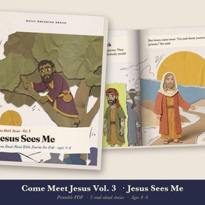 Zacchaeus Bible Story Book for Kids Printable, Blind Bartimaeus, Ten Lepers Read Aloud PDF, Sunday School Lesson, Come Meet Jesus Vol 3