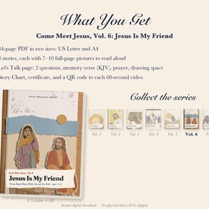 Woman at the Well Kids Bible Story Book Printable, Nicodemus, John 3:16, Canaanite Woman Read Aloud PDF, Come Meet Jesus Vol 6 image 5