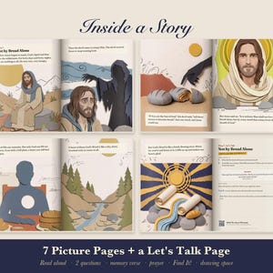 Jesus Is Strong Kids Bible Story Book Printable, Temptation of Jesus, Centurion, Man Born Blind Read Aloud PDF, Come Meet Jesus Vol 5 image 2