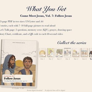 Follow Jesus Kids Bible Story Book Printable, Peter's Confession, Rich Young Ruler Read Aloud PDF, Sunday School, Come Meet Jesus Vol 7 image 5