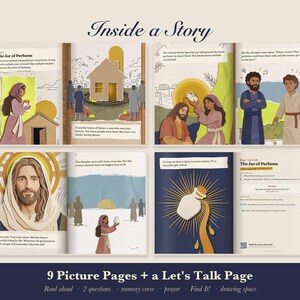Holy Week Bible Story Book for Kids Printable, Gethsemane, Jar of Perfume, Fig Tree Read Aloud PDF, Easter Prep, Come Meet Jesus Vol 8 image 2