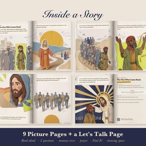 Zacchaeus Bible Story Book for Kids Printable, Blind Bartimaeus, Ten Lepers Read Aloud PDF, Sunday School Lesson, Come Meet Jesus Vol 3 image 2
