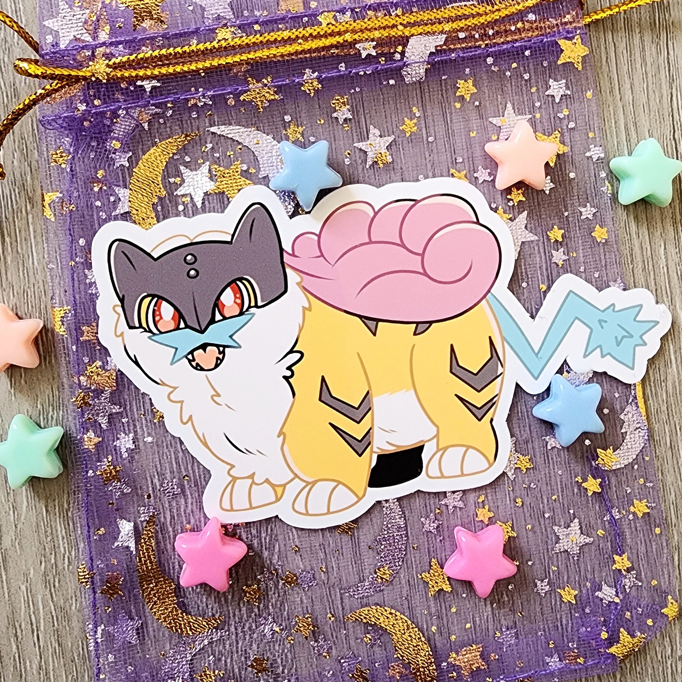 Legendary Sticker Legendary Cat Beasts • Die Cut Sticker • Pokemon Vinyl Sticker 3