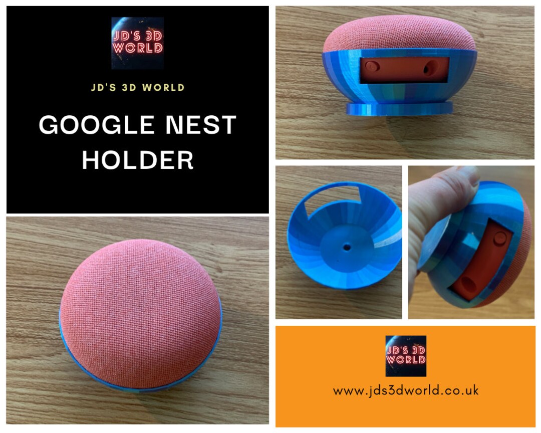 Google Nest Holder Wall or Desk 3D Printed Physical Etsy