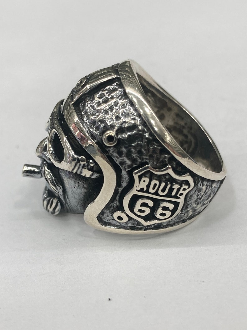 Silver Biker Ring Etsy