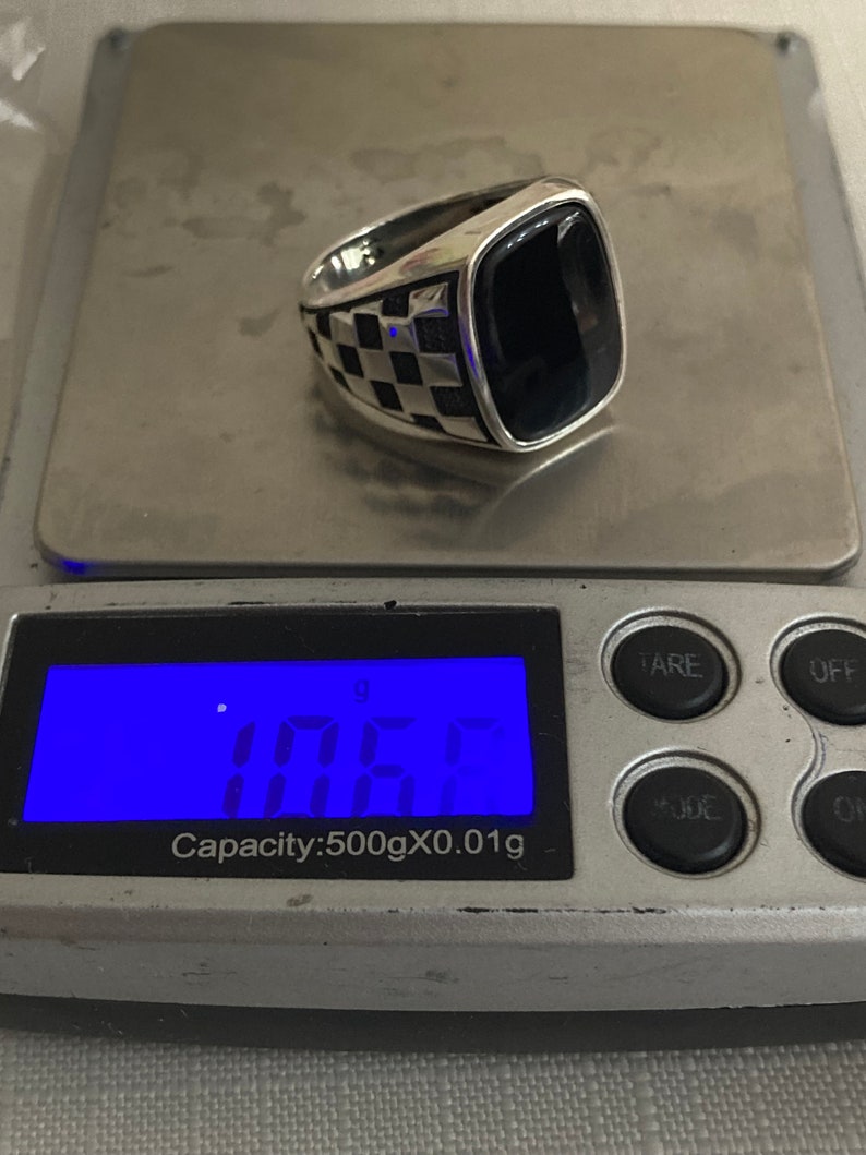 Black Onyx Ring Ring for Men Black Gem Stone Ring Onyx