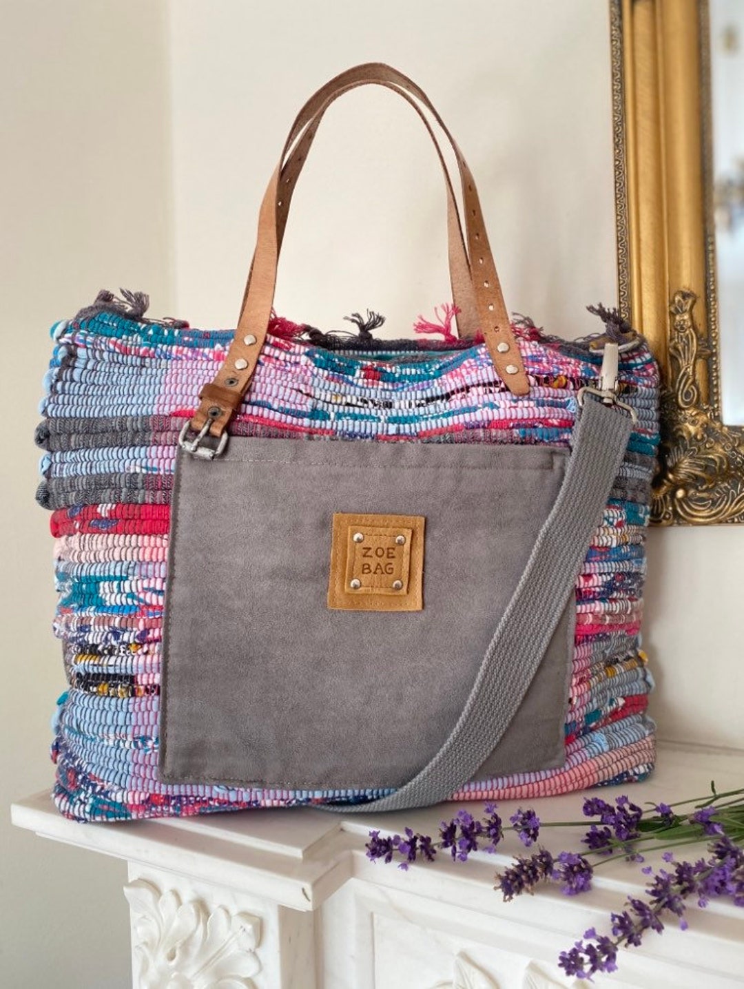 Rag Rug Tote Hand Made Bag, Kilim Bag, Boho Bag, Gift for Her, Summer ...