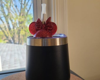 Mickey and Minnie straw toppers