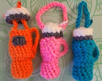 Large cup crochet chapstick holder
