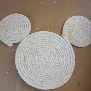 Mickey mouse handmade organizational rope tray