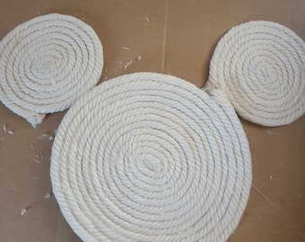 Mickey mouse handmade organizational rope tray