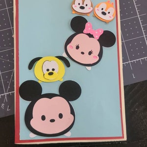 tsumi  disney character hand made birthday card