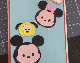 tsumi  disney character hand made birthday card