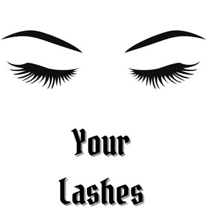 May include: A white background with black eyelashes and the text "The only thing dramatic in your life should be Your Lashes" in pink.