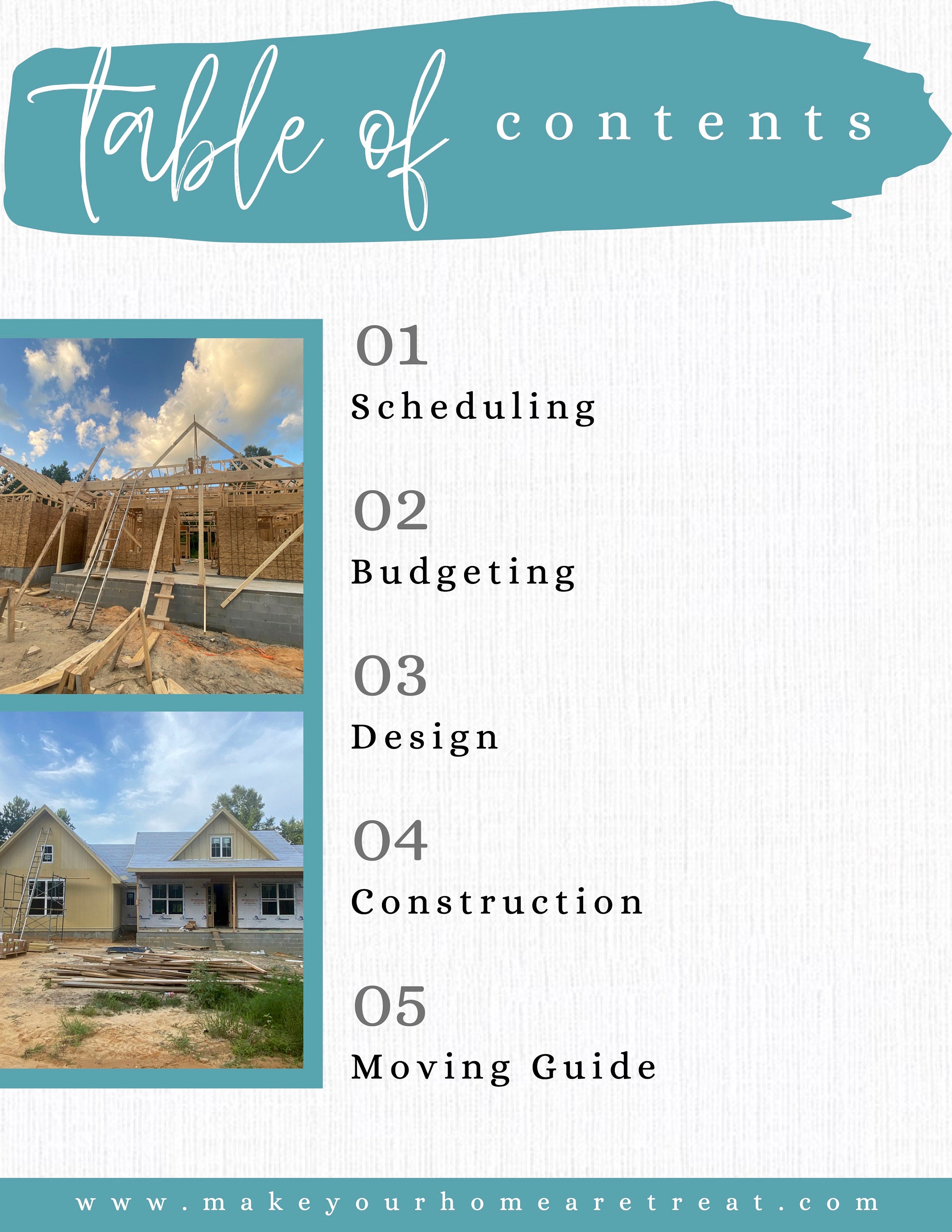 New Home Construction Workbook Printable Etsy