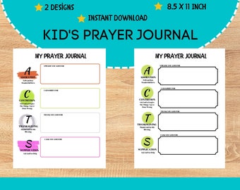 Printable Prayer List for Kids - Etsy