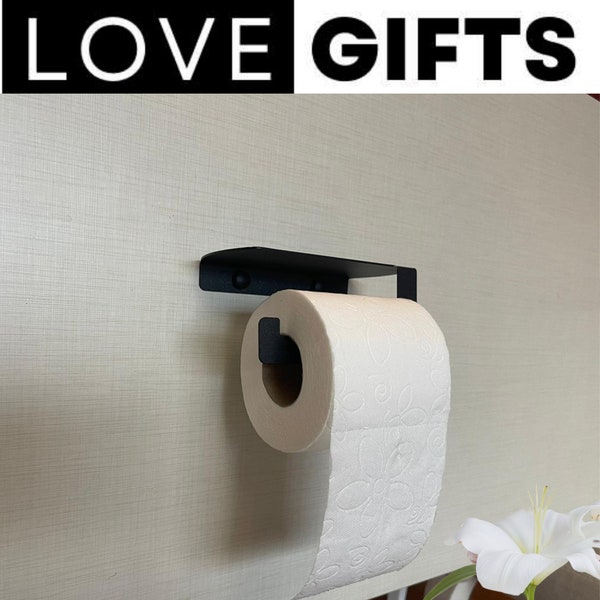 Minimalist Toilet Paper Holder, Bathroom Organizer, Toilet Paper Holder with Shelf, Bathroom Shelf, Paper Towel Holder