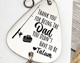 Step Thank You Fishing Lure - Personalized Gift for Stepdad Gift - Father's Day - Personalized Bonus Birthday Stepfather Gift