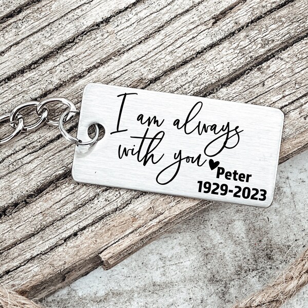 Always Keychain Remembrance Personalized Gift Forever In Our Heart Keychain Idea Memorial Keepsake Grief Gift Sympathy Grieving Bereavement