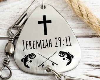 Bible Verse Fishing Lure - Personalized Gift For Godly Person -  Cross Jesus Holy Ghost - Christmas - Father's Day - Religion Bible Passage