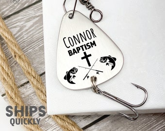 Baptism 2 Fishing Lure - Personalized Gift For Baptism - Father Son And Holy Spirit - Sacraments of Initiation - Cross Christianity Religion