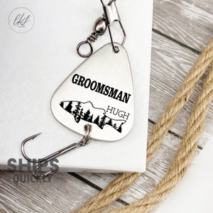 Groomsman Fishing Lure - Personalized Wedding Gift For Groomsmen - Wedding Party - Best Friend - Wedding Party - Angler Fisherman Fish