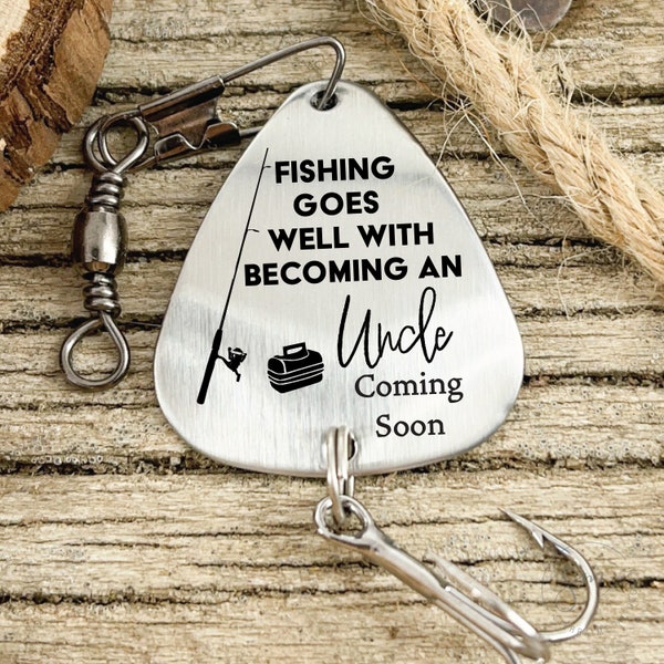 Expect Uncle Fishing Lure - Gift for Expecting Uncle - For Uncle - Announcement - Pregnant -  Uncle To Be - Future Fishing Buddy