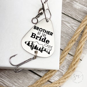 Brother Of The Bride Fishing Lure - Personalized Wedding Gift For Brothers - Wedding Party Gift - Angler Fisherman - Country Wedding Gift