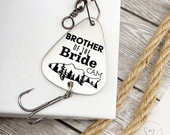 Brother Of The Bride Fishing Lure - Personalized Wedding Gift For Brothers - Wedding Party Gift - Angler Fisherman - Country Wedding Gift