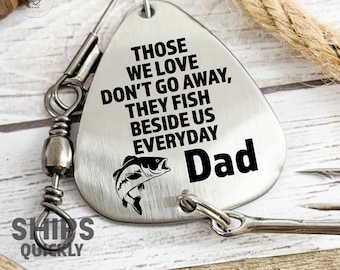 Remember Away Fishing Lure - Personalized Remembrance Lure - Beside Us Everyday - Gift For Grieving - Father Memorial - Always Together