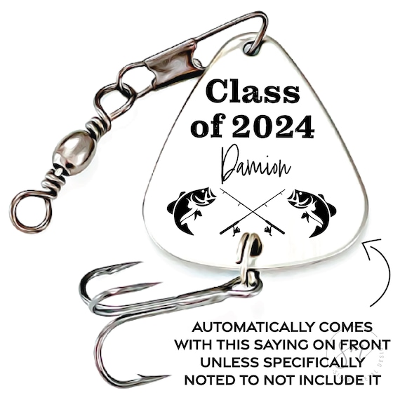 Grad Fish Fishing Lure Personalized Graduation Lure Class of 2024