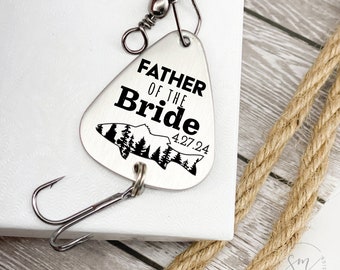 Father Of The Bride Fishing Lure - Personalized Wedding Gift For Dad - Father Of Bride - Wedding Daughter - From Daughter To Father Date