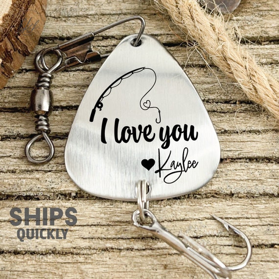 I Love You Fishing Lure Boyfriend Anniversary Mens Birthday Gift for Him  Valentines Day Gift Christmas Boyfriend Gift Idea Unique 