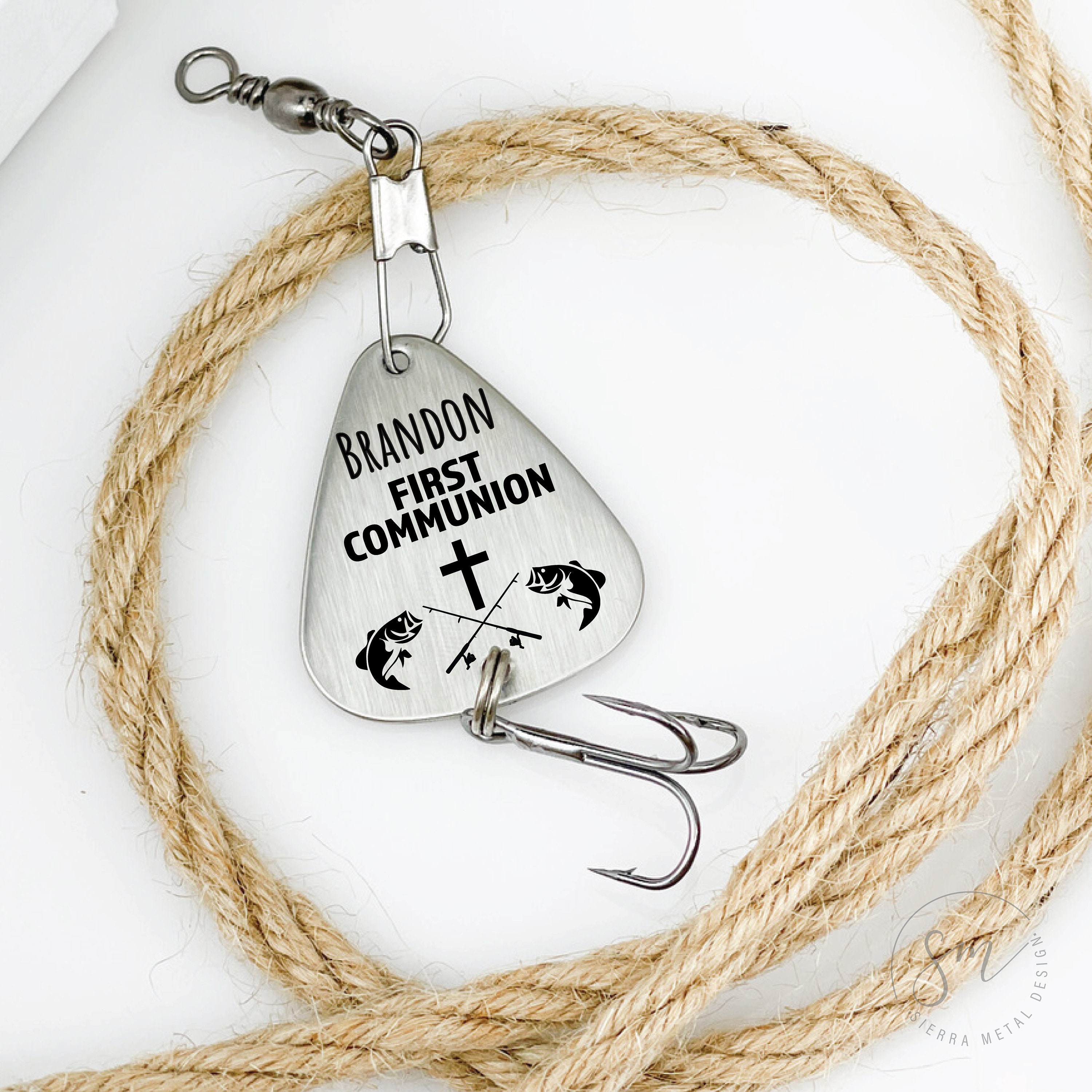 First Holy Communion Fishing Lure Fish Personalized Gift Communion