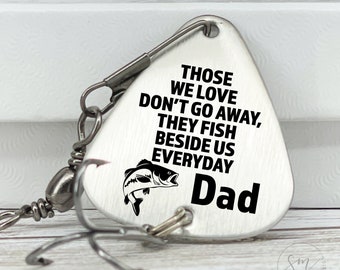 Remember Away Fishing Lure - Personalized Remembrance Lure - Beside Us Everyday - For Grieving - Father Memorial - Gift To Remember