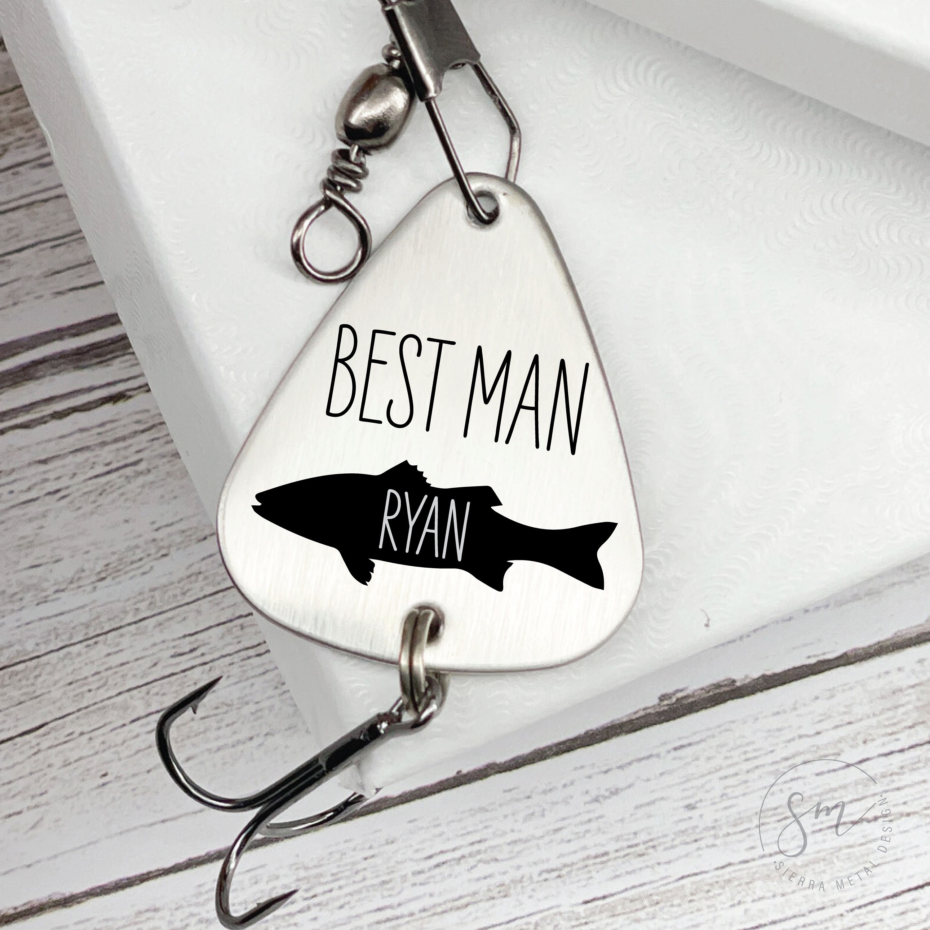 Best Man Fishing Lure - Personalized Wedding Gift For Best Man - Wedding  Party - Fiances Best Friend - Wedding Party - Angler Fisherman Fish