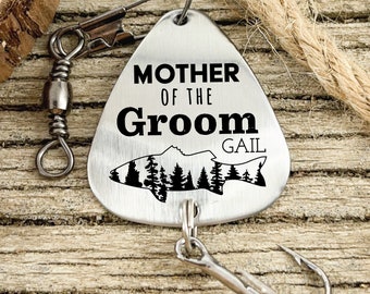 Mother Of The Groom Fishing Lure - Personalized Wedding Gift Son From Groom - Wedding Party Gift - Angler Fisherman - Country Wedding