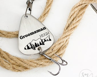 Groomsman Fishing Lure - Personalized Wedding Gift For Groomsmen - Wedding Party - Best Friend - Wedding Party - Angler Fisherman Fish