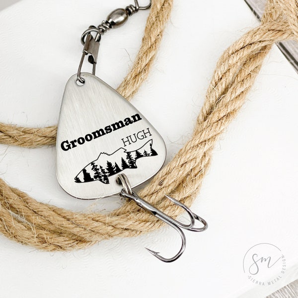 Groomsman Fishing Lure - Personalized Wedding Gift For Groomsmen - Wedding Party - Best Friend - Wedding Party - Angler Fisherman Fish