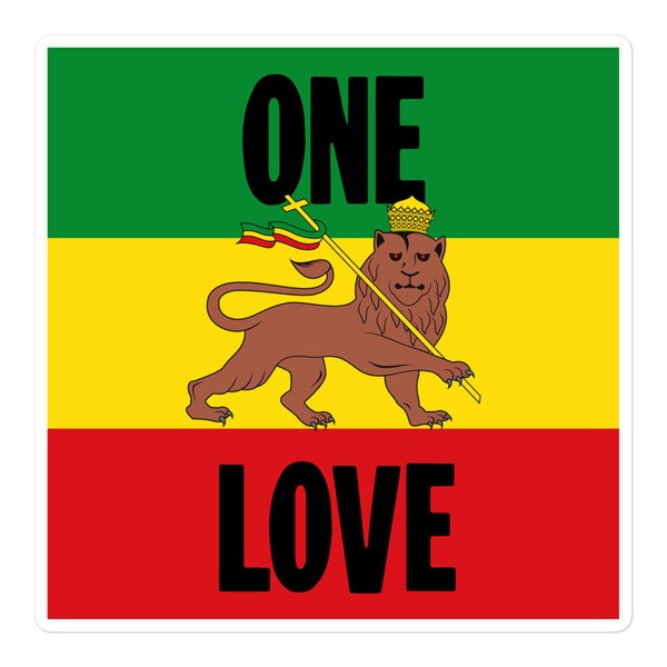 New Color Novelty Vinyl Sticker One Love Bob Marley and The Wailers Rastafarian Reggae Ethiopia